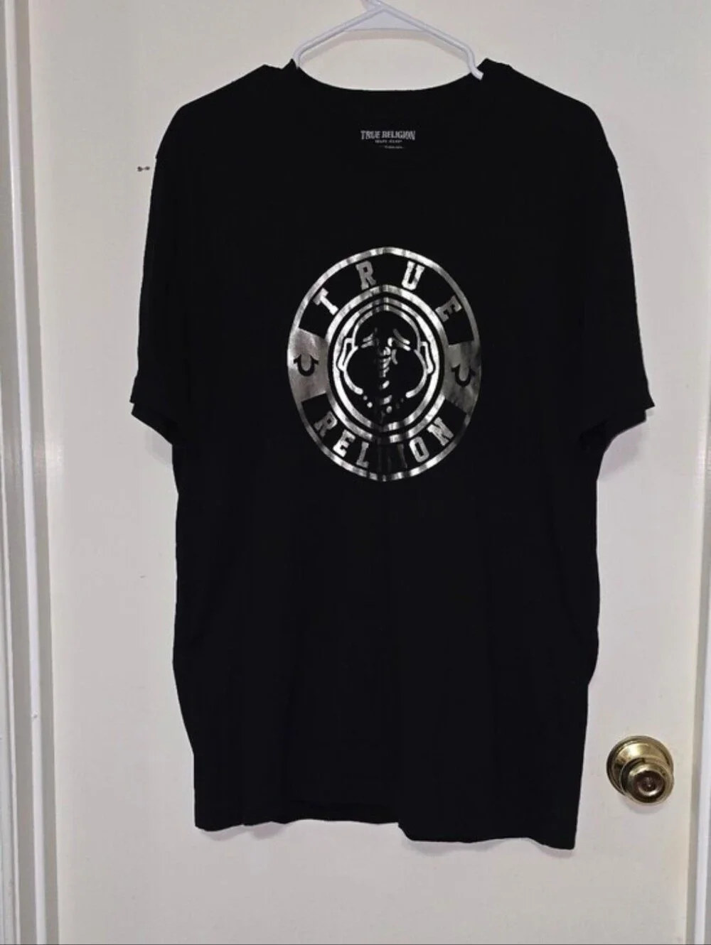 True Religion Men's Black Logo Crew Neck T-Shirt